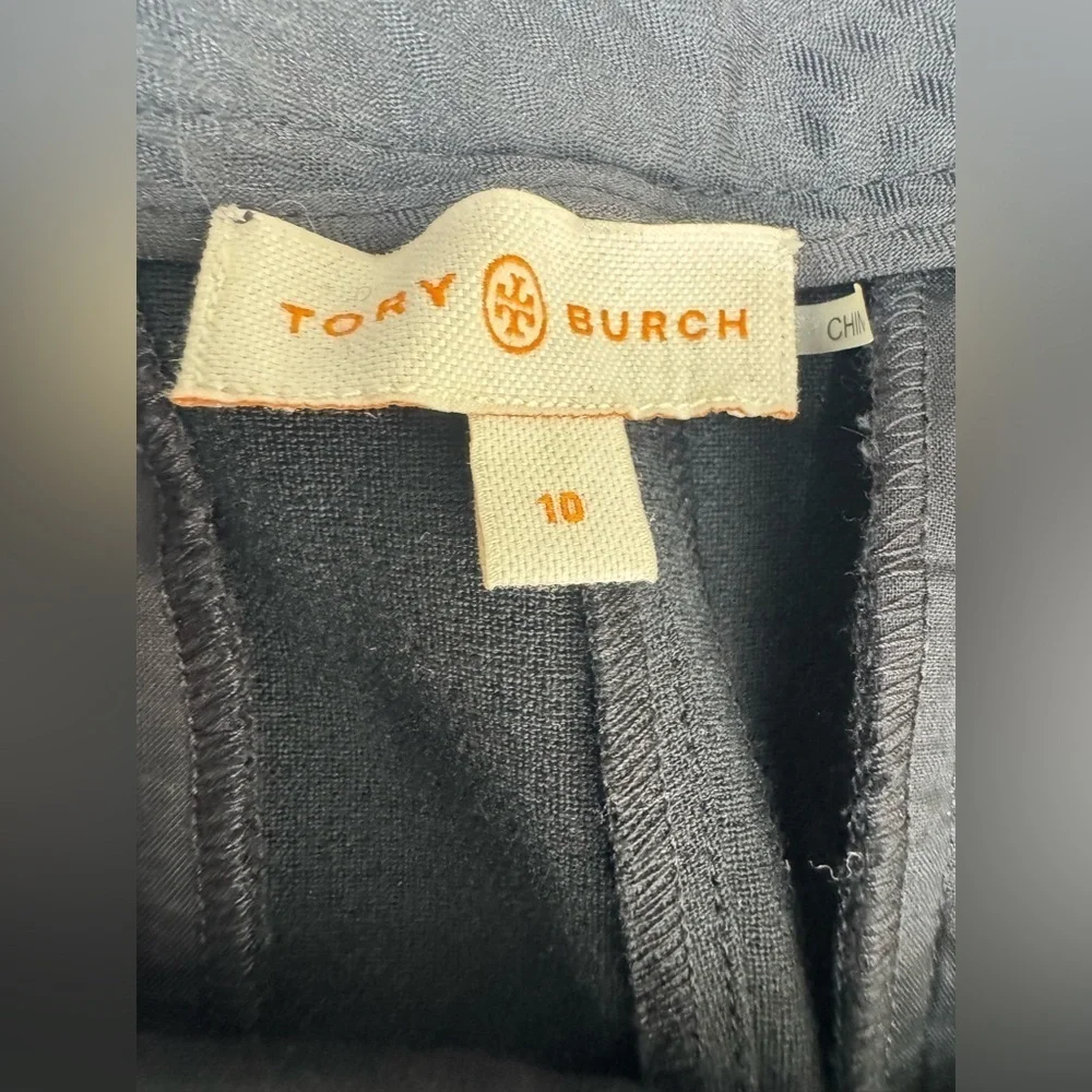 Tory Burch Tobie Wool Blend Tweed Stripe Dress Pants Womens Size 10